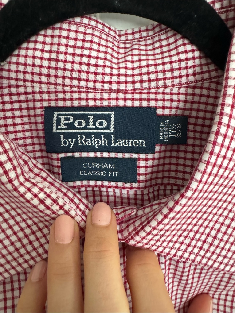 Polo by Ralph Lauren Red and White Checked Curham Classic Fit Shirt